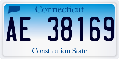 CT license plate AE38169
