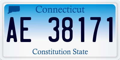 CT license plate AE38171