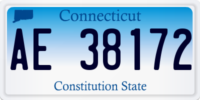CT license plate AE38172