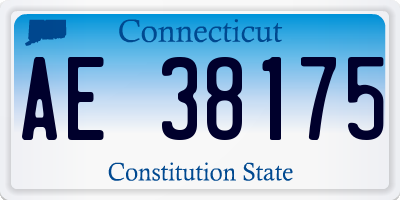 CT license plate AE38175