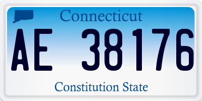 CT license plate AE38176