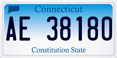 CT license plate AE38180