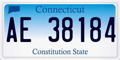 CT license plate AE38184