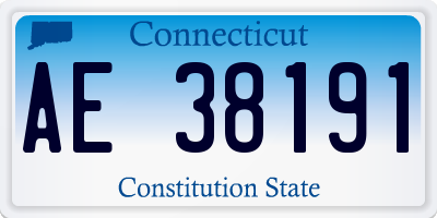 CT license plate AE38191
