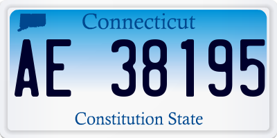 CT license plate AE38195
