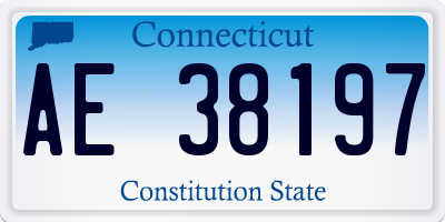 CT license plate AE38197
