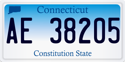 CT license plate AE38205