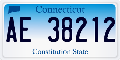 CT license plate AE38212
