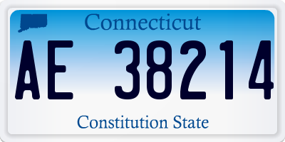 CT license plate AE38214