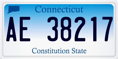 CT license plate AE38217