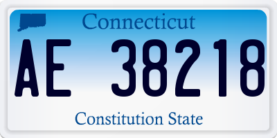 CT license plate AE38218
