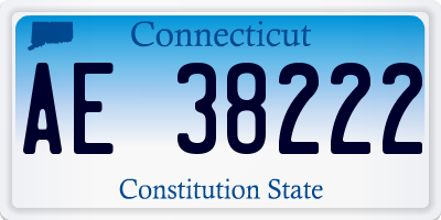 CT license plate AE38222