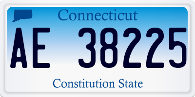 CT license plate AE38225
