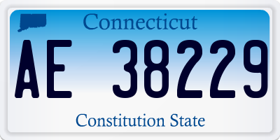 CT license plate AE38229