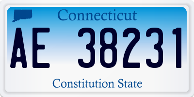 CT license plate AE38231