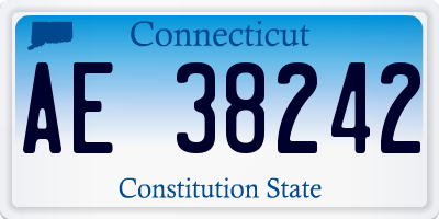 CT license plate AE38242