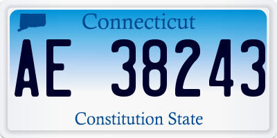 CT license plate AE38243