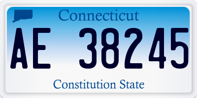 CT license plate AE38245