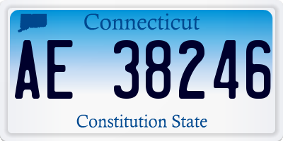 CT license plate AE38246