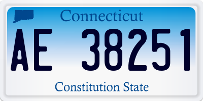 CT license plate AE38251