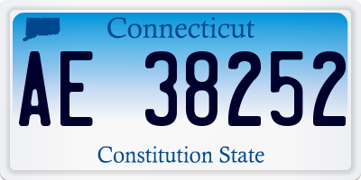 CT license plate AE38252