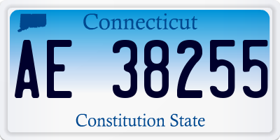 CT license plate AE38255