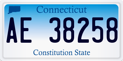 CT license plate AE38258