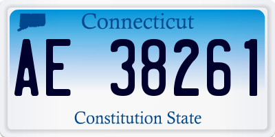 CT license plate AE38261