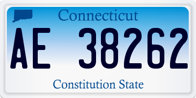 CT license plate AE38262
