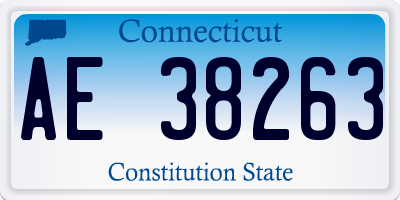 CT license plate AE38263