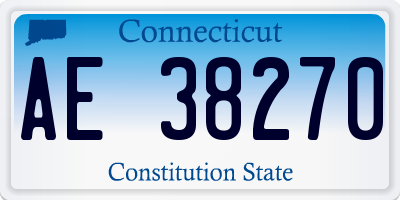 CT license plate AE38270