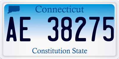 CT license plate AE38275