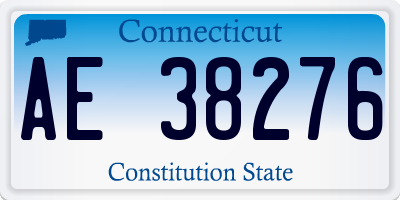 CT license plate AE38276