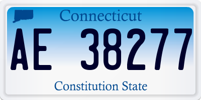 CT license plate AE38277