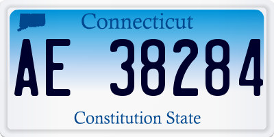 CT license plate AE38284