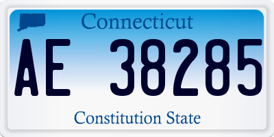 CT license plate AE38285