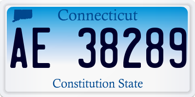 CT license plate AE38289