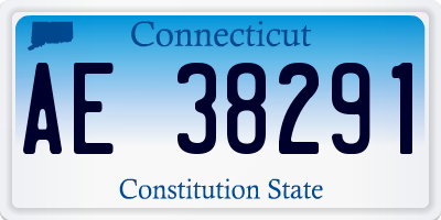 CT license plate AE38291