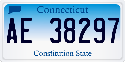 CT license plate AE38297