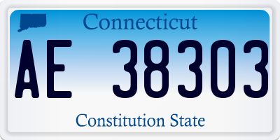 CT license plate AE38303