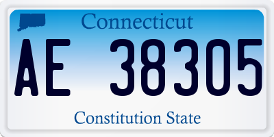 CT license plate AE38305