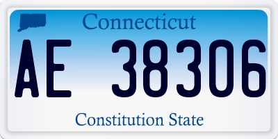 CT license plate AE38306