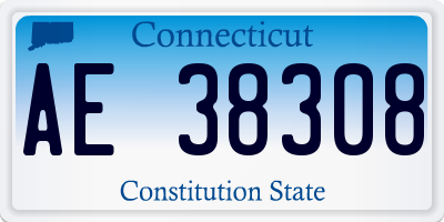CT license plate AE38308