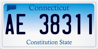 CT license plate AE38311