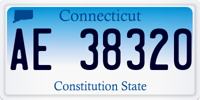 CT license plate AE38320