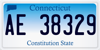 CT license plate AE38329
