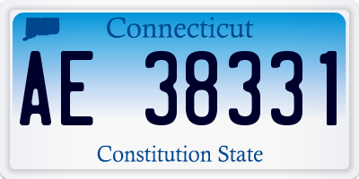 CT license plate AE38331