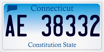 CT license plate AE38332