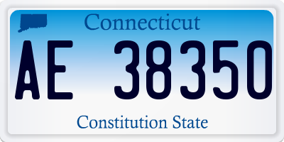 CT license plate AE38350