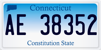 CT license plate AE38352
